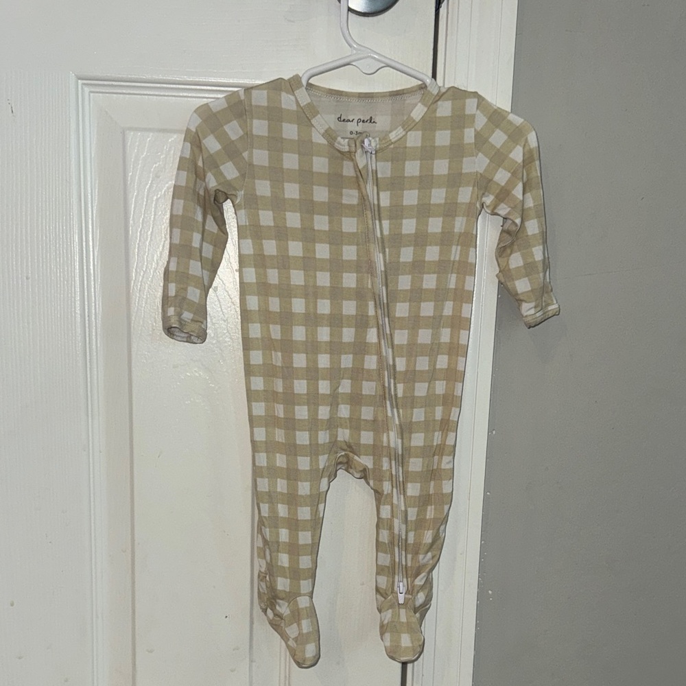 Dear perli double zipper bamboo footie